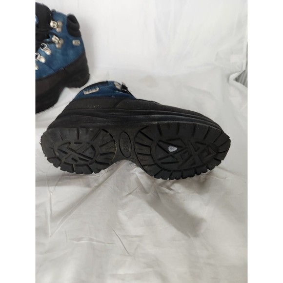 womens size 6.5 vintage y2k Bongo chunky platform shoe Emo Goth Blue Logo - Picture 9 of 13
